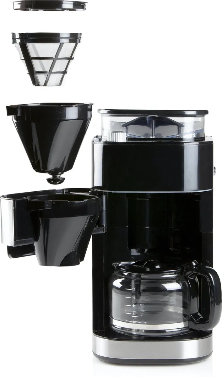 Domo DO721K Grind & Brew Koffiemachine - 12 Kopjes - 1,5L - Instelbare maling - afbeelding 6 van 6