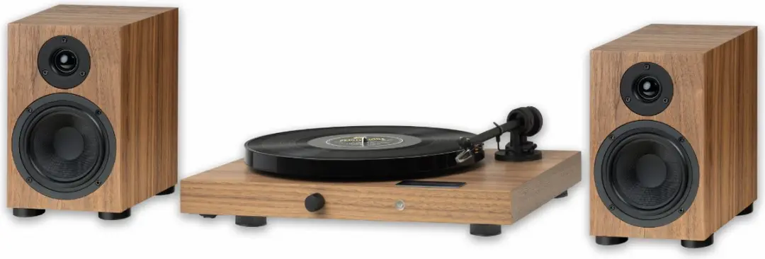Pro-Ject Jukebox E1 Set Walnoot - Draaitafel met Speaker Box 5E - afbeelding 2 van 6
