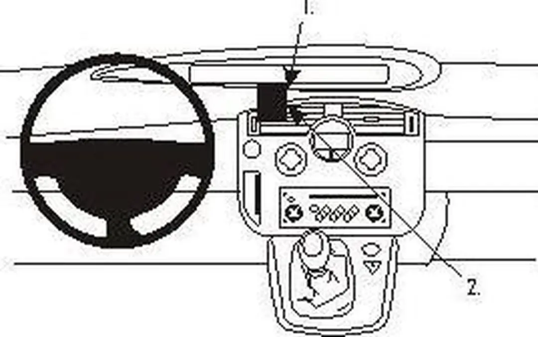 Brodit ProClip 853351 Houder - Zwart - Renault Scénic 2004-2009