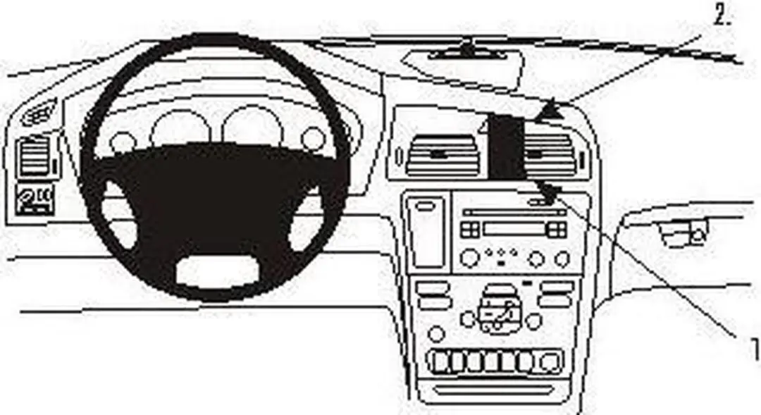 Brodit ProClip 852982 Volvo Center Mount Rechts - Zwart