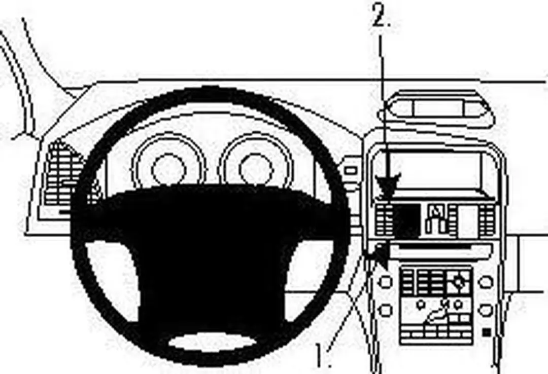 Brodit ProClip Volvo XC60 2011-2017 Center Mount Houder - Zwart