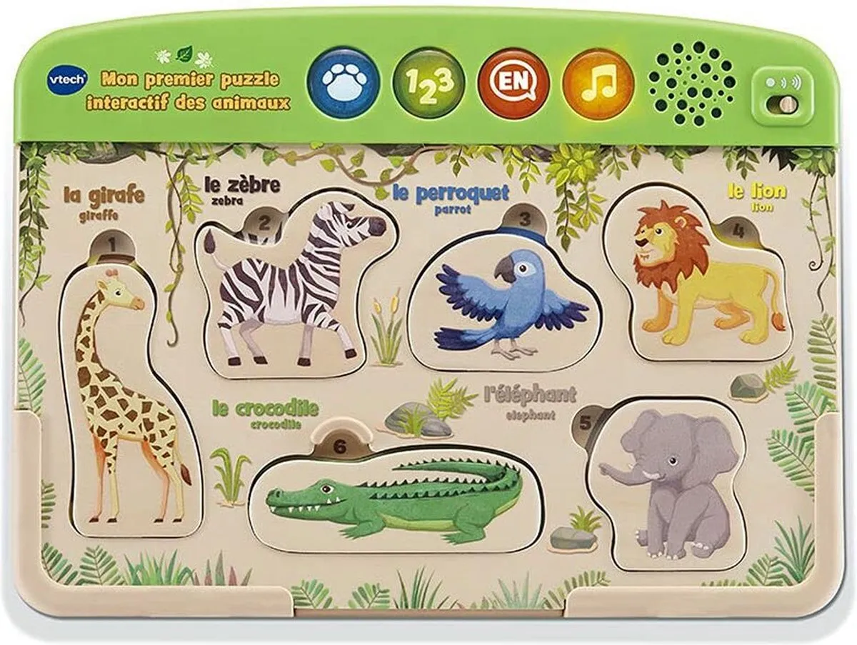 Vtech Baby Mijn Eerste Interactieve Dierenpuzzel 1000 Stuks - Bruin