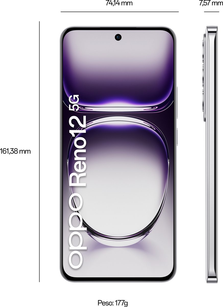 Oppo Reno 12 5G Dual Sim 12/256GB Astro Silver