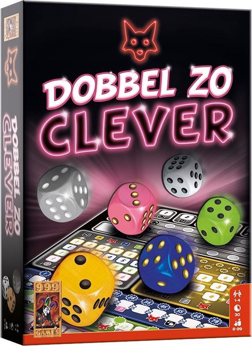 999 Games - Dobbel zo Clever - Dobbelspel - Het vervolg op het populaire dobbelspel Clever - Gezelschapsspel - Familiespel - Strategiespel - Klein cadeautje