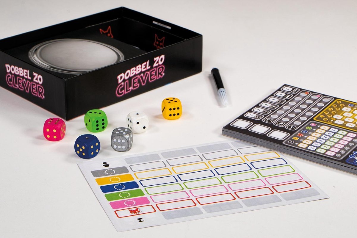 999 Games - Dobbel zo Clever - Dobbelspel - Het vervolg op het populaire dobbelspel Clever - Gezelschapsspel - Familiespel - Strategiespel - Klein cadeautje