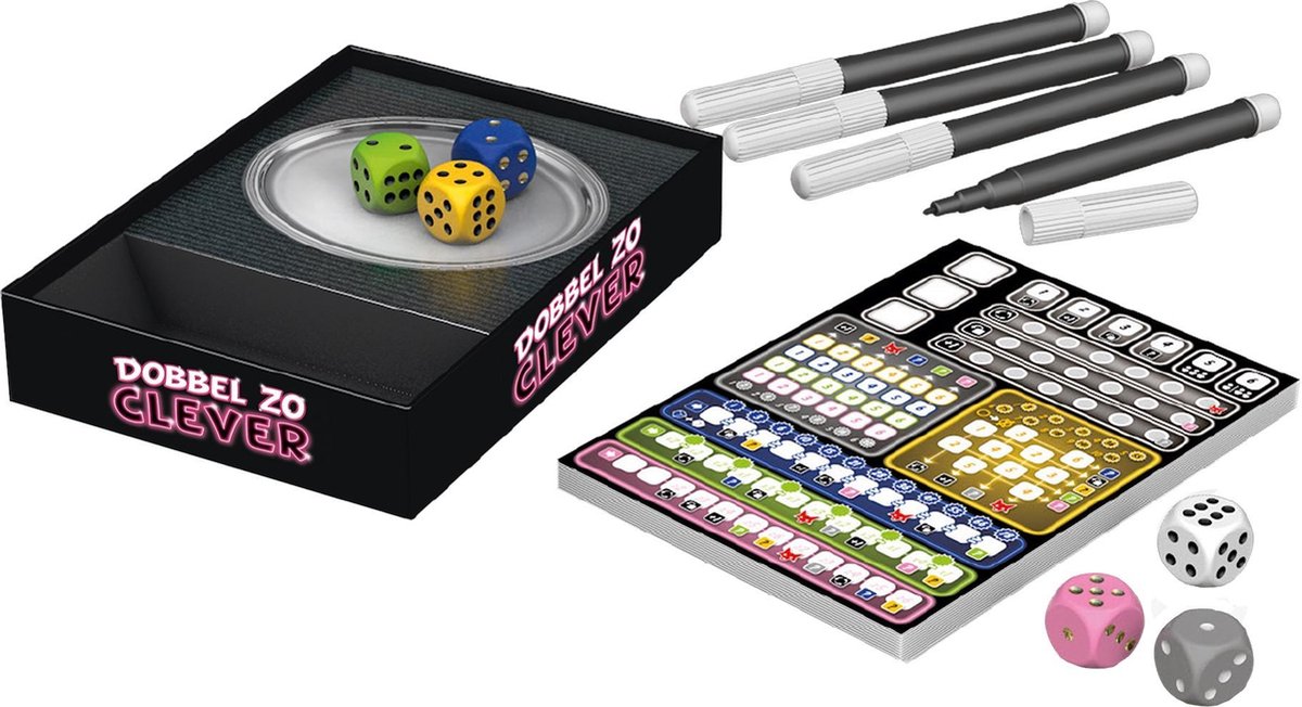 999 Games - Dobbel zo Clever - Dobbelspel - Het vervolg op het populaire dobbelspel Clever - Gezelschapsspel - Familiespel - Strategiespel - Klein cadeautje