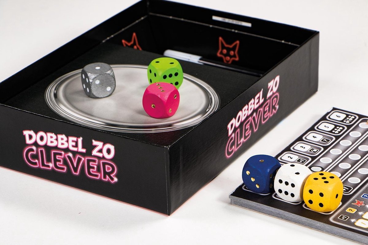 999 Games - Dobbel zo Clever - Dobbelspel - Het vervolg op het populaire dobbelspel Clever - Gezelschapsspel - Familiespel - Strategiespel - Klein cadeautje