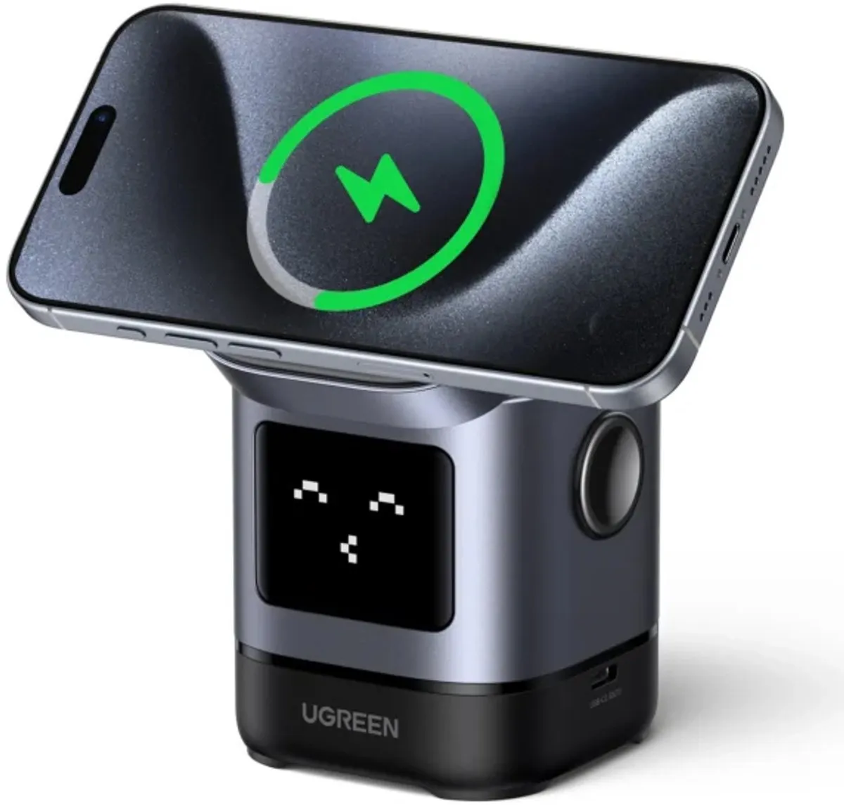 Ugreen 2-In-1 Oplader 20W - USB-C Kabel - Universeel Zwart/Grijs