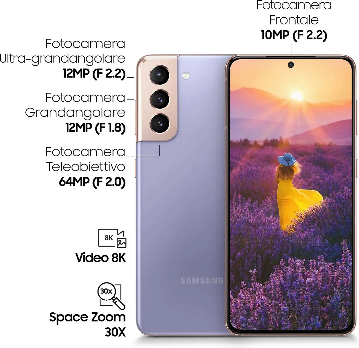 Samsung Galaxy S21 - 5G - 128GB - Phantom Violet