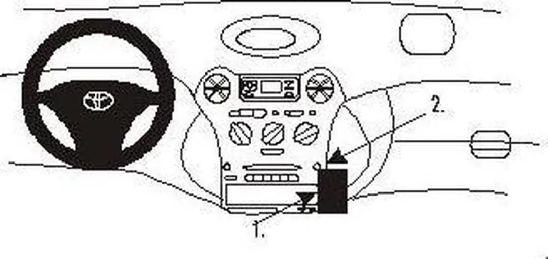 Brodit ProClip 852699 Toyota Yaris/Verso 1999-2005 Houder - Zwart