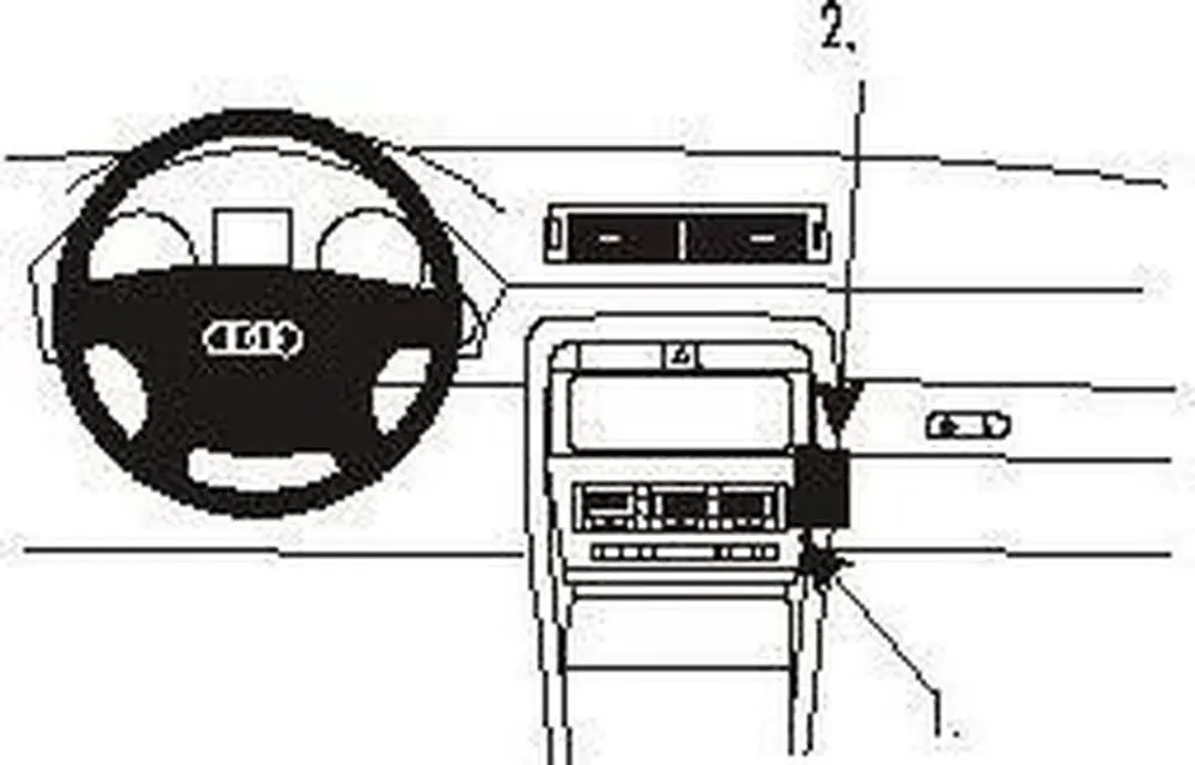 Brodit Proclip Angled Mount Audi A4 Cabriolet 02-04 - Zwart