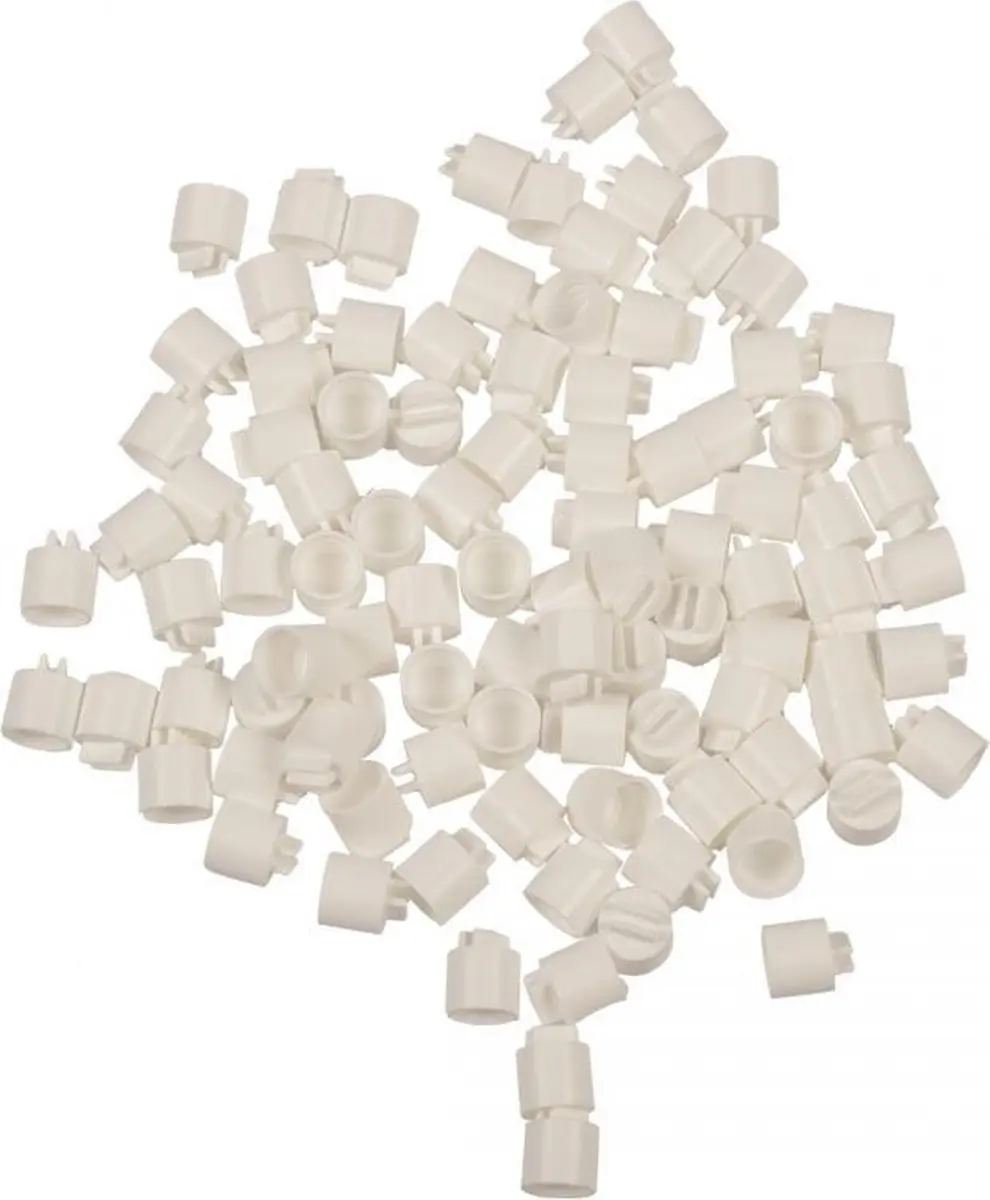 Duvo+ Zitstokdopje Wit 15mm, prijs per 10 stuks !