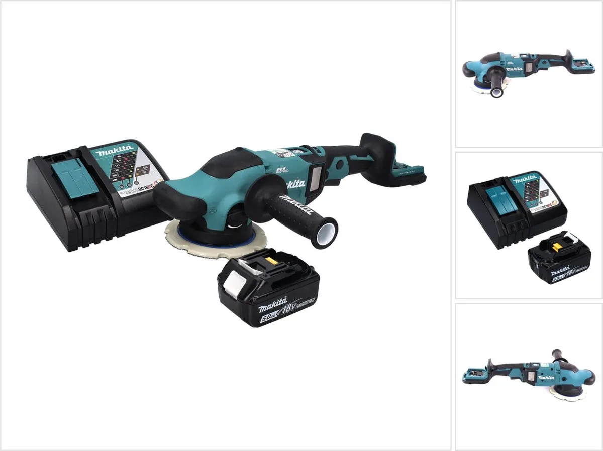 Makita DPO 600 RT1 Accu-excentrische Polijstmachine 18V