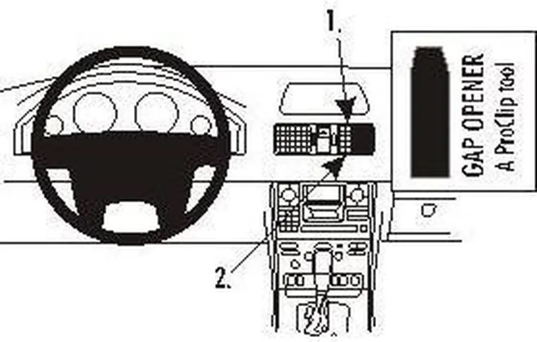 Brodit Angled Mount Proclip Volvo XC90 2002-2014 - Navigatiehouder - Zwart