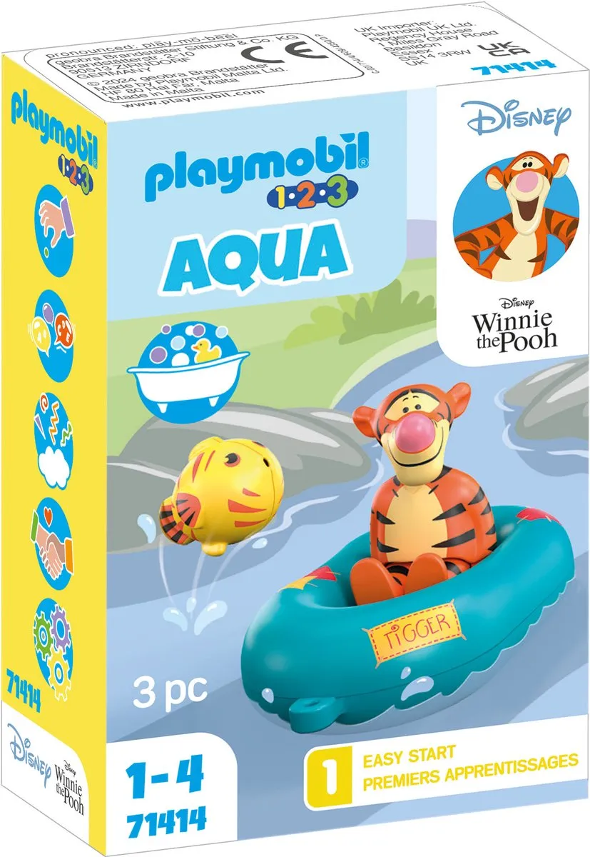 Playmobil 1.2.3 Disney Teigetje Rubberbootrit 71414 - Multikleur