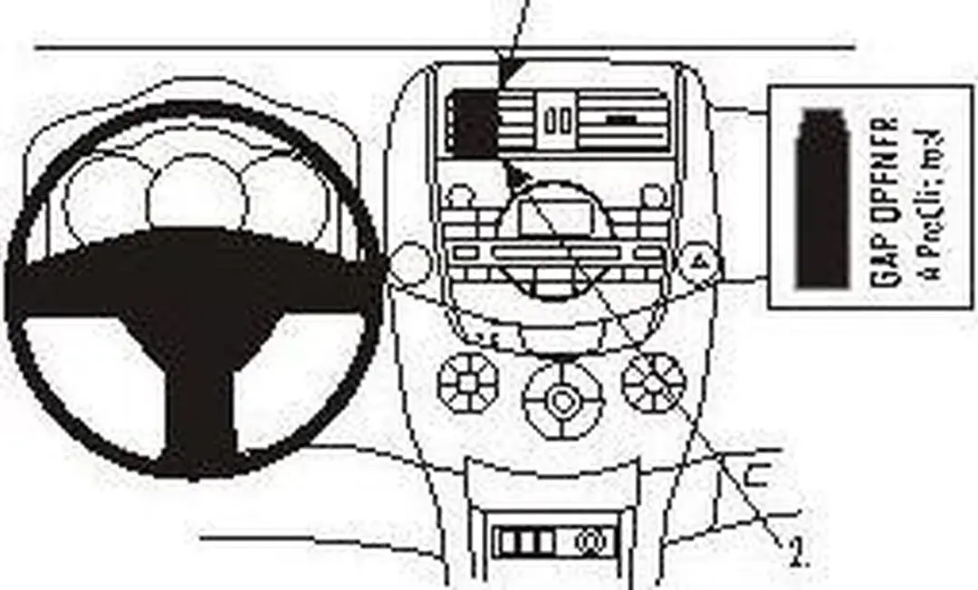 Brodit ProClip 853753 Toyota RAV4 2006-2010 Center Mount - Zwart