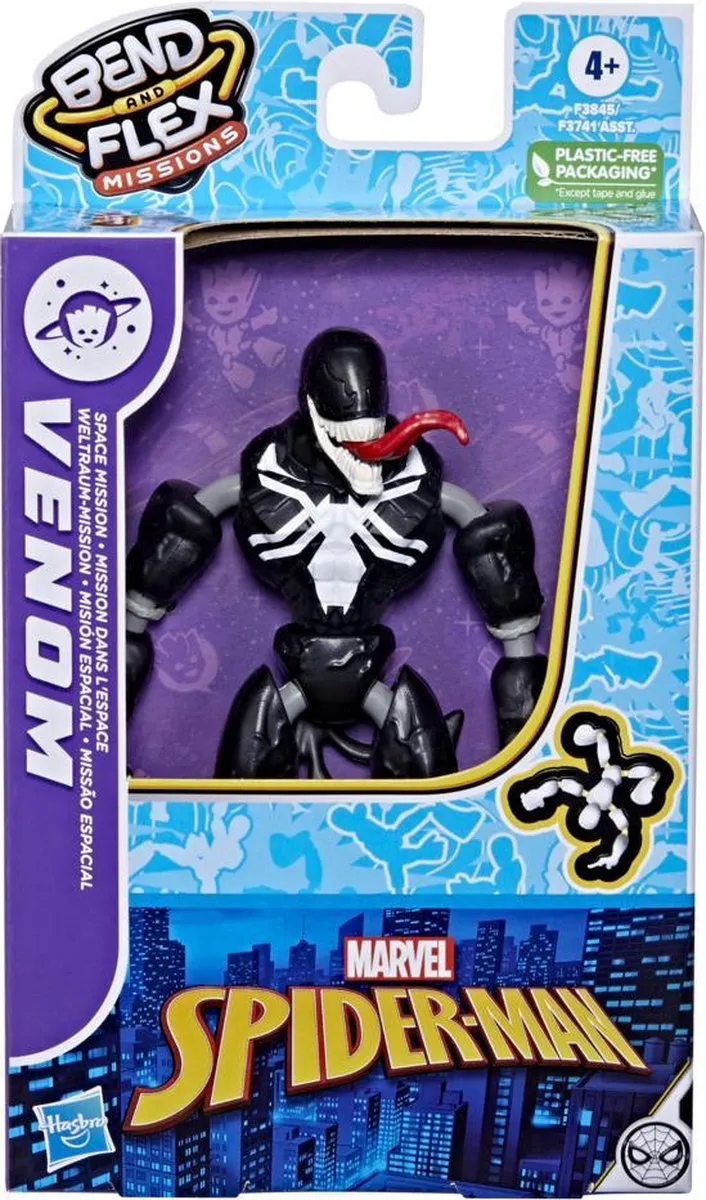Hasbro Bend and Flex Spider-Man Actiefiguur F38455X0 - Zwart