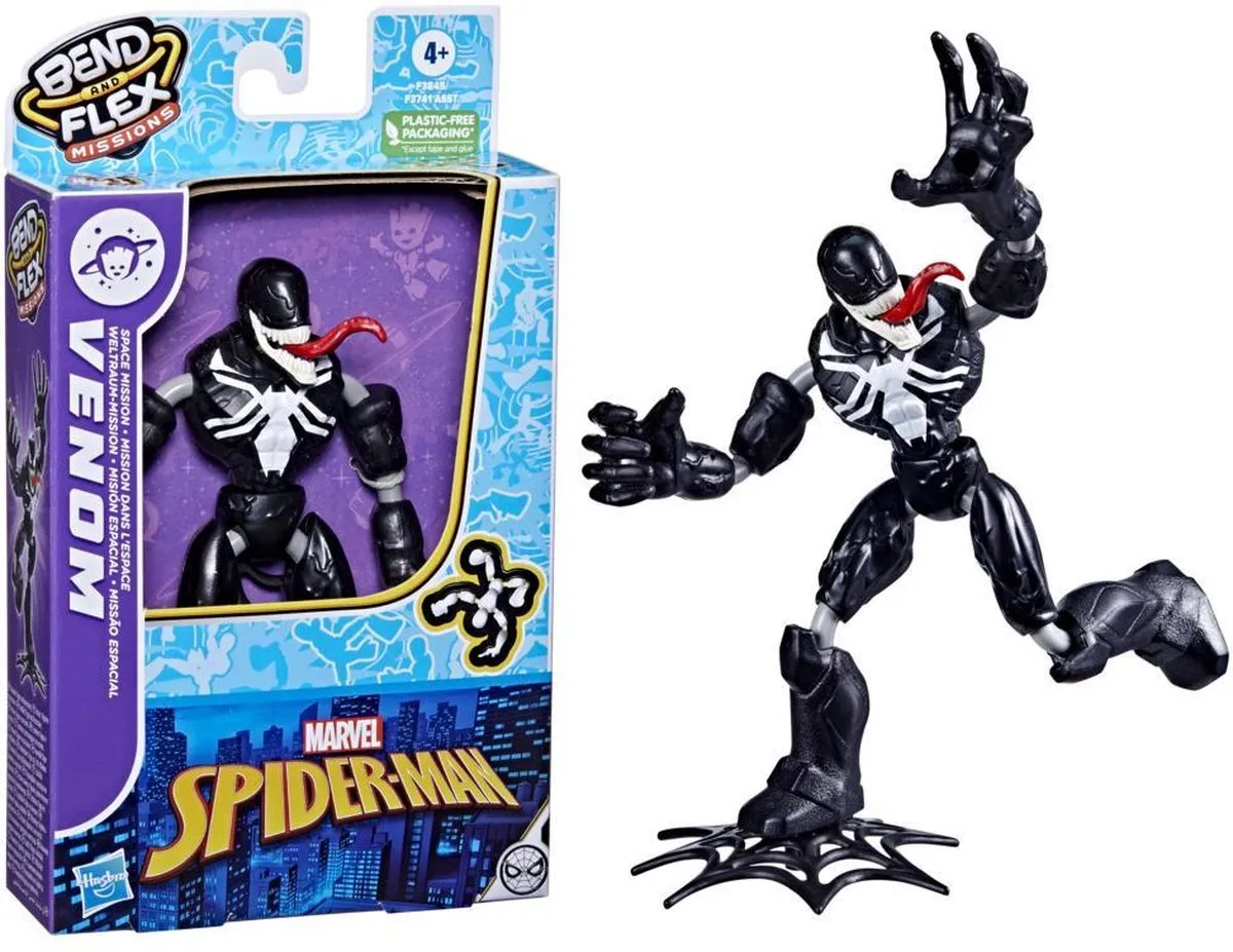 Hasbro Bend and Flex Spider-Man Actiefiguur F38455X0 - Zwart