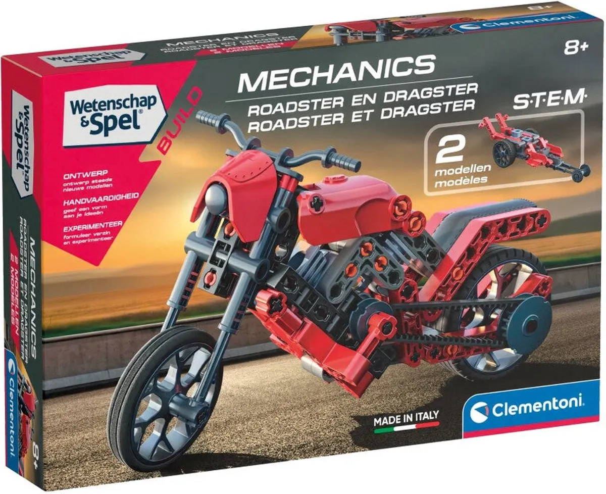 Clementoni Mechanics Roadster & Dragster - 90 Onderdelen - afbeelding 6 van 6