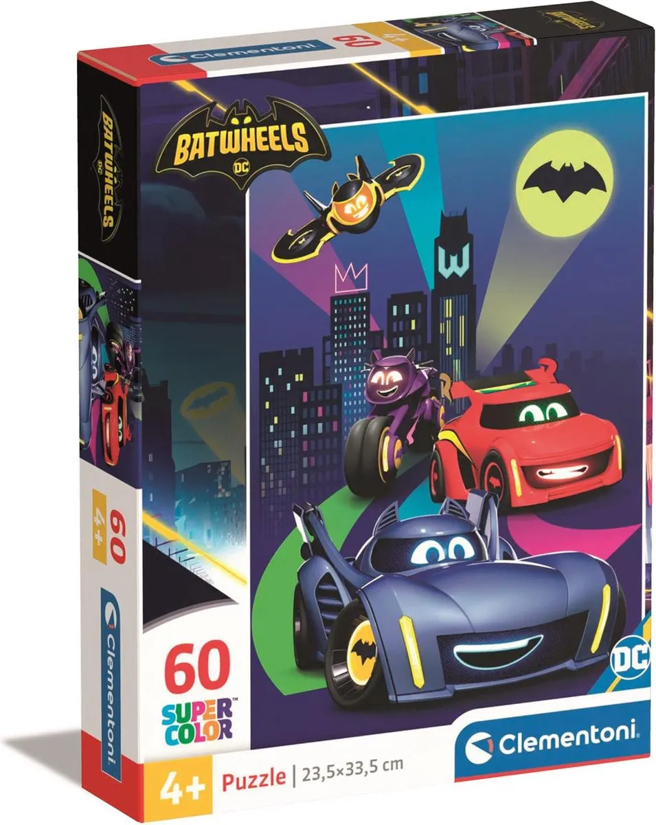 Clementoni Batwheels Puzzel 60 Stukjes