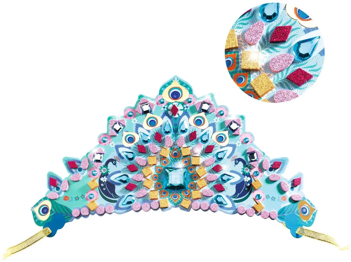 Djeco Mozaïek Diadeem Knutselset - 4 Stuks - Multi - afbeelding 3 van 6