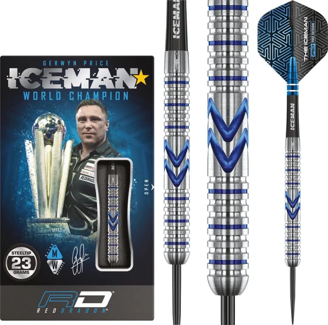 Red Dragon Gerwyn Price Iceman Midnight Dartpijlen - 3 Stuks