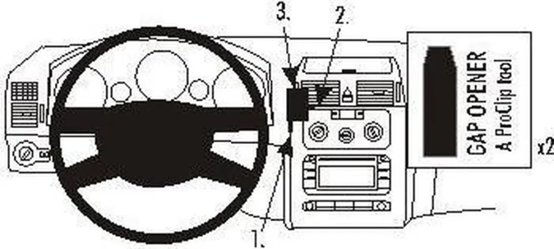 Brodit ProClip Houder Volkswagen Touran 2003-2015