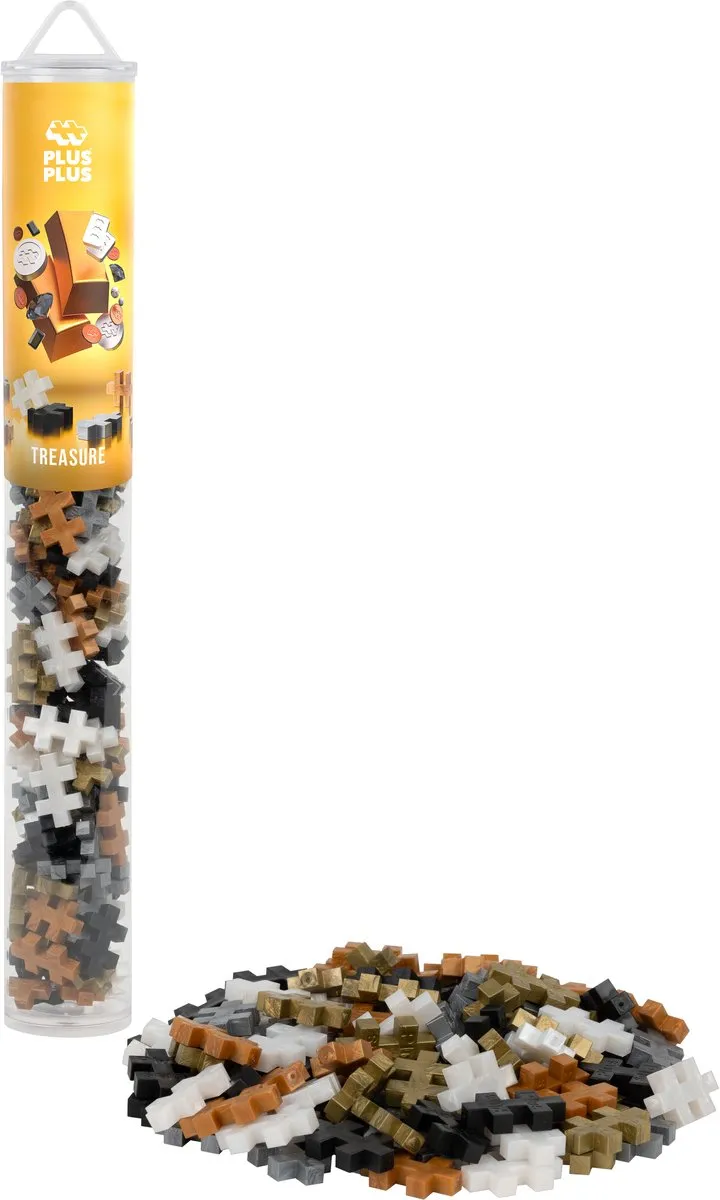 Plus-Plus Treasure - Schat mix - 100 delige bouwset Tube - 4320 - Bouwspeelgoed - Constructiespeelgoed - Set met bouwstenen - Vanaf 5 jaar