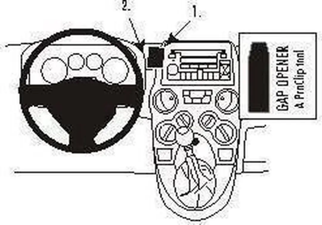 Brodit ProClip 853493 Fietshouder - Fiat Panda 2004-2007 - Zwart