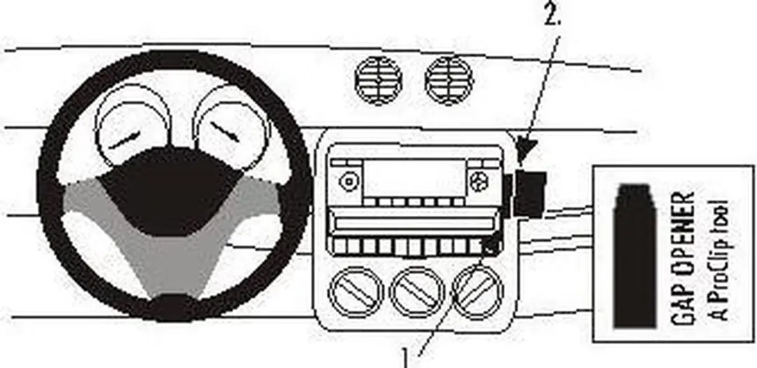 Brodit ProClip 853651 Smart ForFour Houder - Zwart