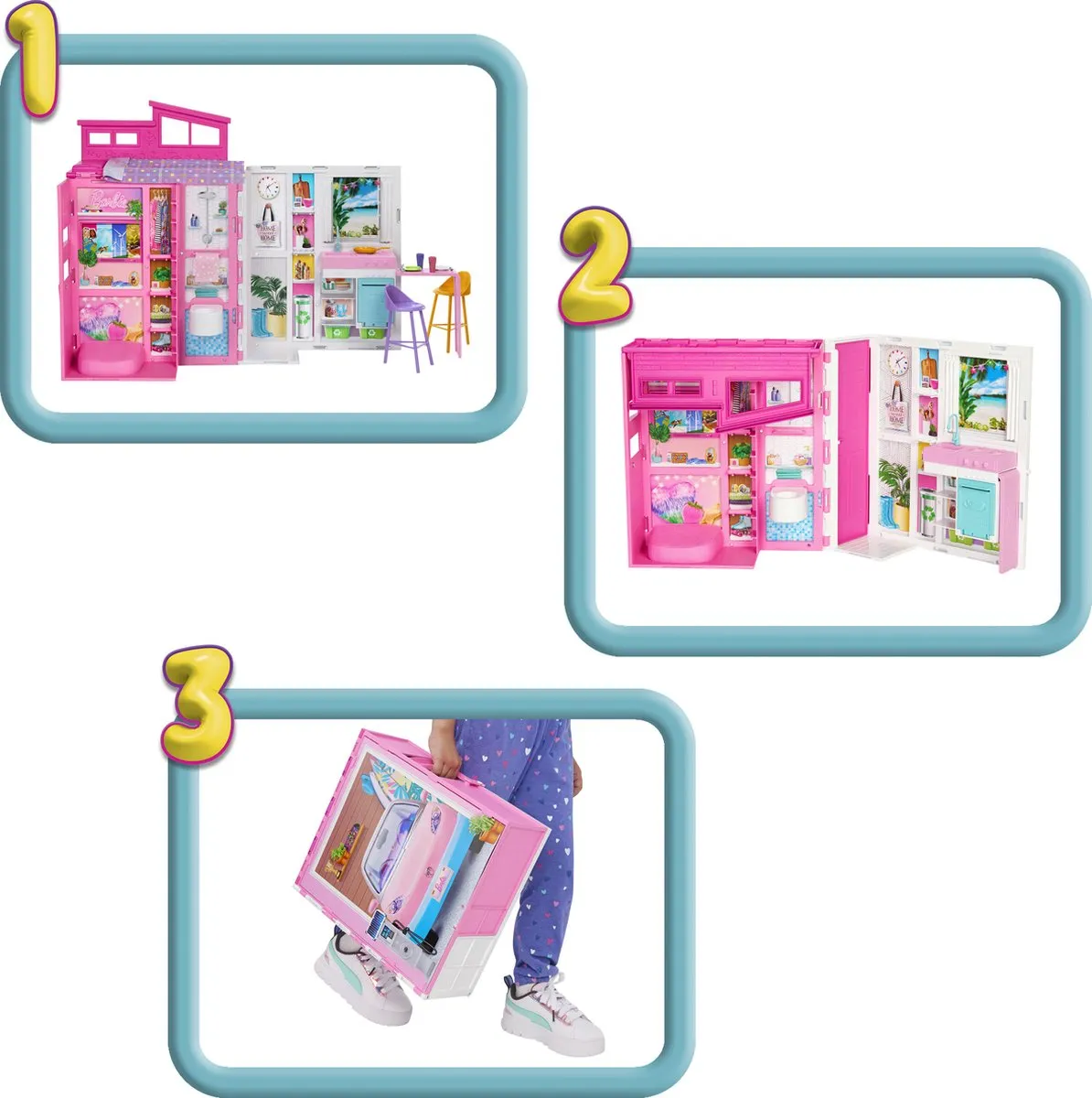 Barbie Vakantiehuis Speelset HRJ76 - Meerkleurig