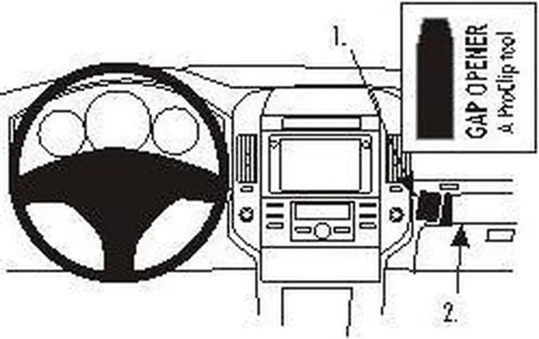 Brodit ProClip 853478 Toyota Corolla Verso/Sports Van Angled Mount - Zwart