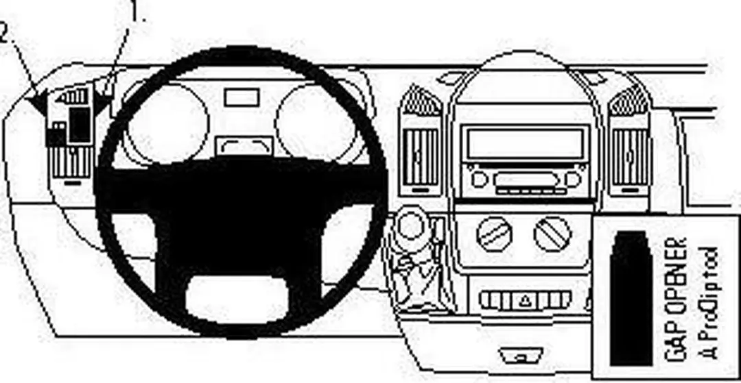 Brodit ProClip Houder - Citroën Jumper/Fiat Ducato/Peugeot Boxer 2007 - Links - Zwart