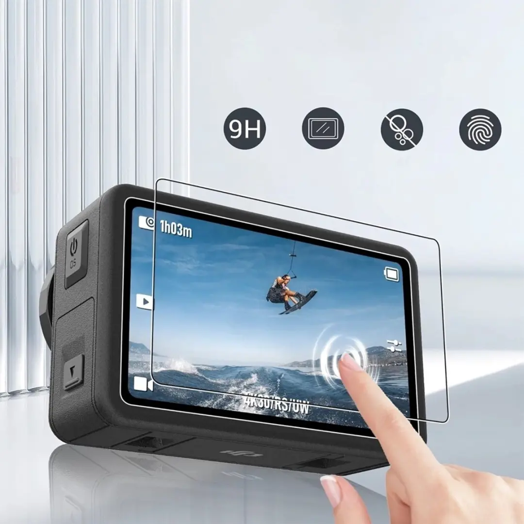 Telesin Glas Screenprotector DJI Osmo Action 5 - Voor- & Achterscherm & Lens - Transparant