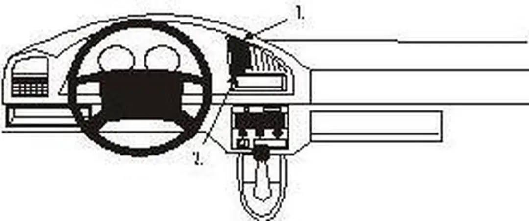 Brodit ProClip 852335 Center Mount - Citroën Berlingo/Partner 1997-2002 - Zwart