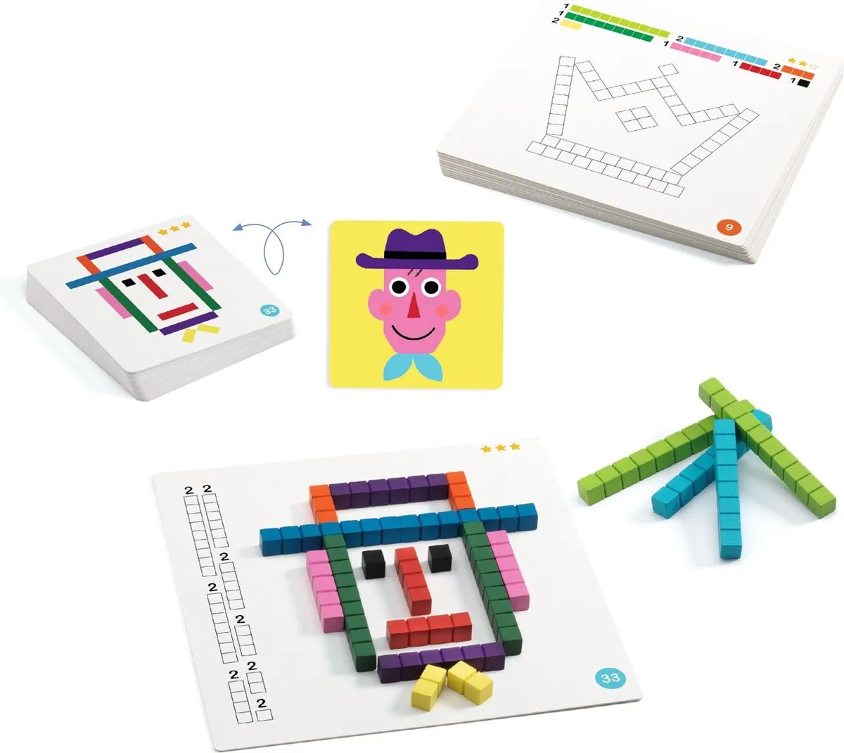 Djeco Eduludo Batonnix - Multicolor - afbeelding 2 van 3