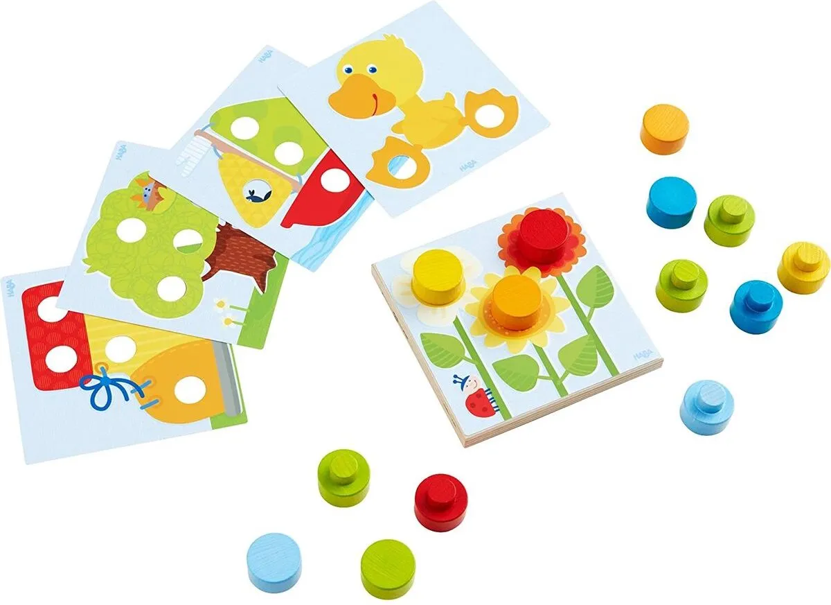 Haba Insteekspel Kakelbonte Wereld 15cm - Multicolor