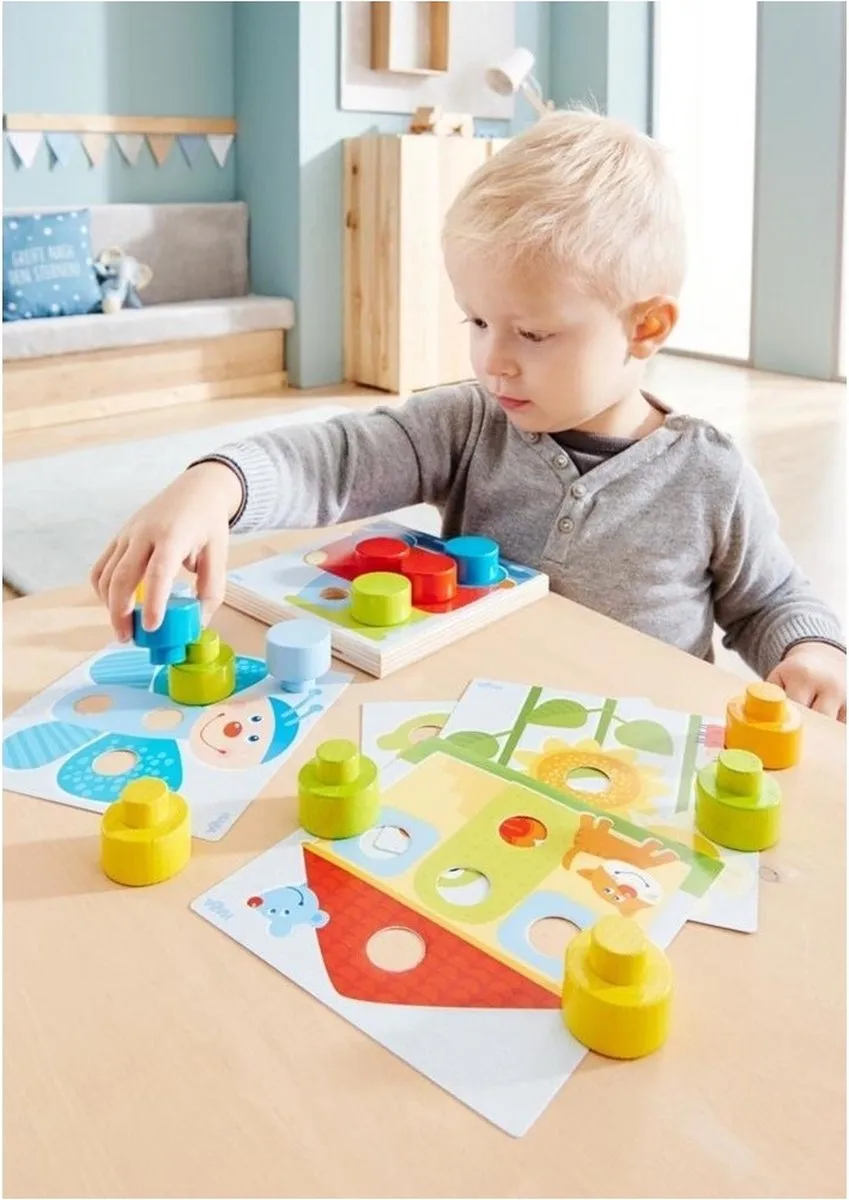 Haba Insteekspel Kakelbonte Wereld 15cm