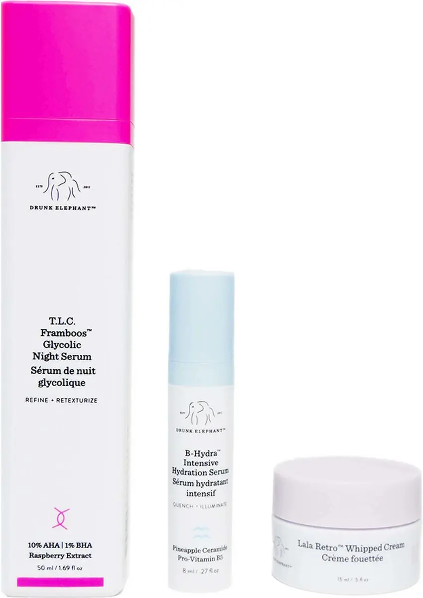 Drunk Elephant The Take Off Kit T.L.C. Framboos, Lala Retro & B-Hydra 1 set