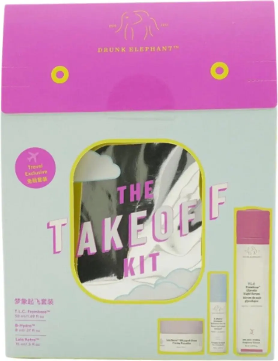 Drunk Elephant The Take Off Kit T.L.C. Framboos, Lala Retro & B-Hydra 1 set