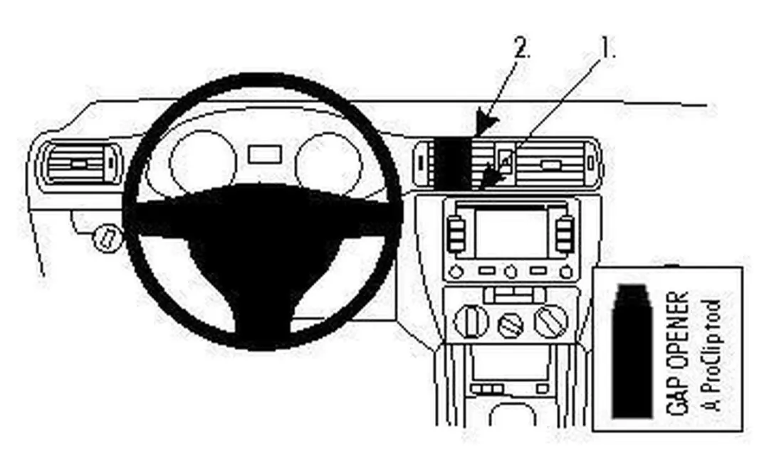 Brodit ProClip 855306 Volkswagen Jetta Center Mount - Zwart
