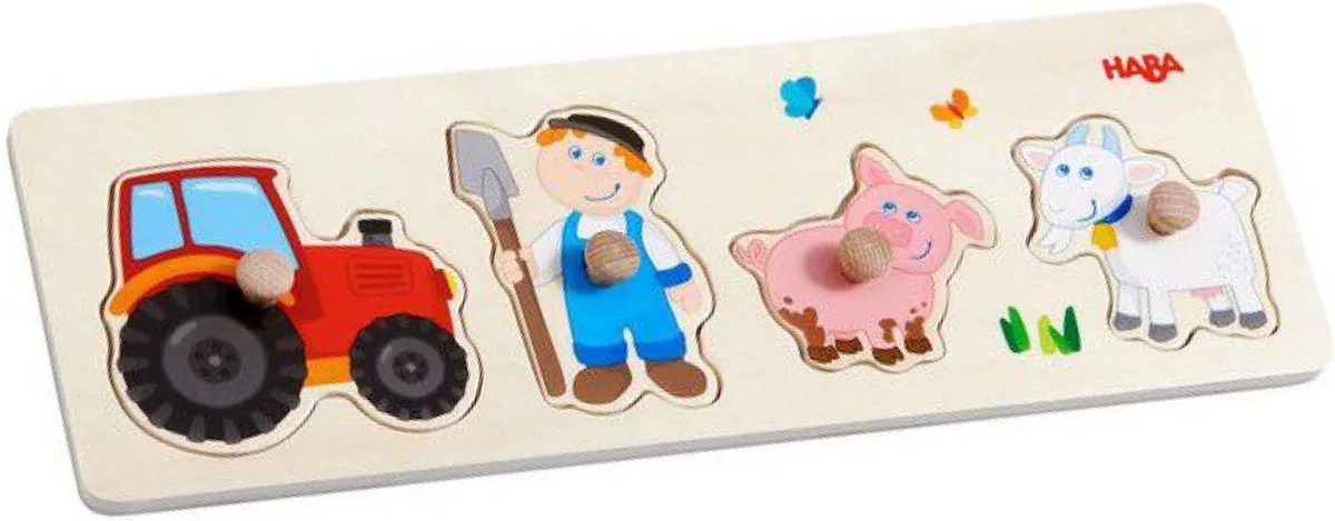 Haba Vormenpuzzel Landleven Junior 4 Stukjes