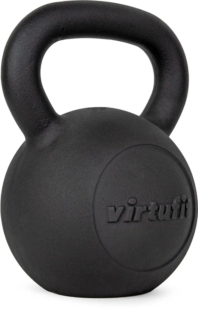 VirtuFit Kettlebell Pro Gietijzer 16 kg - Zwart