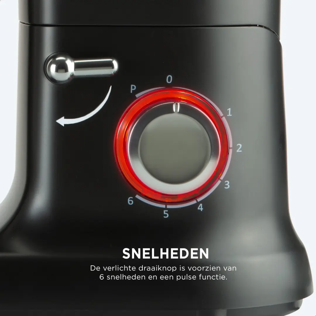 Bourgini Classic Kitchen Chef Keukenmachine 1300W - 4.5L - Zwart
