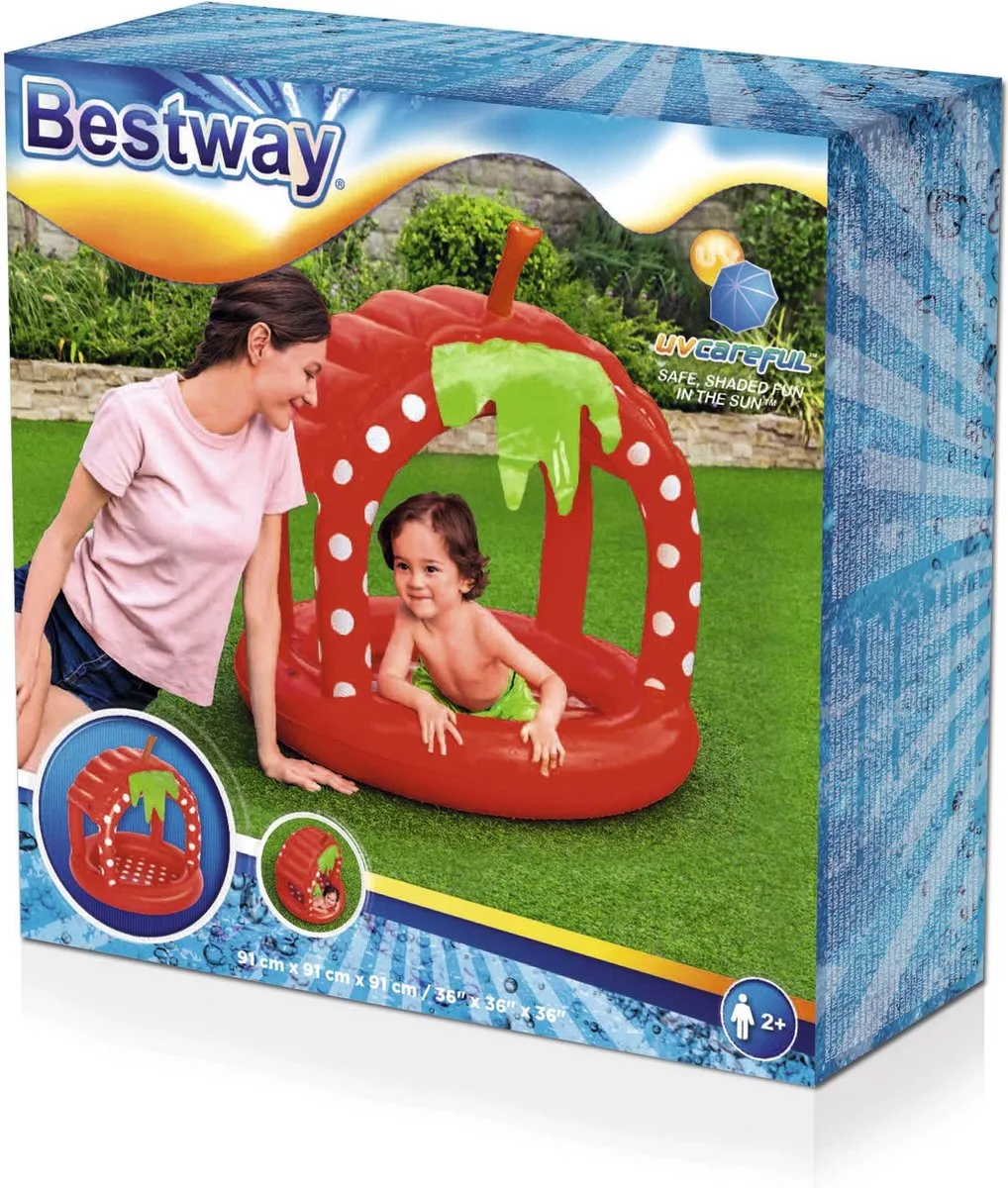 Bestway Aardbei Opblaasbaar Kinderzwembad 91cm - 26L - afbeelding 5 van 6