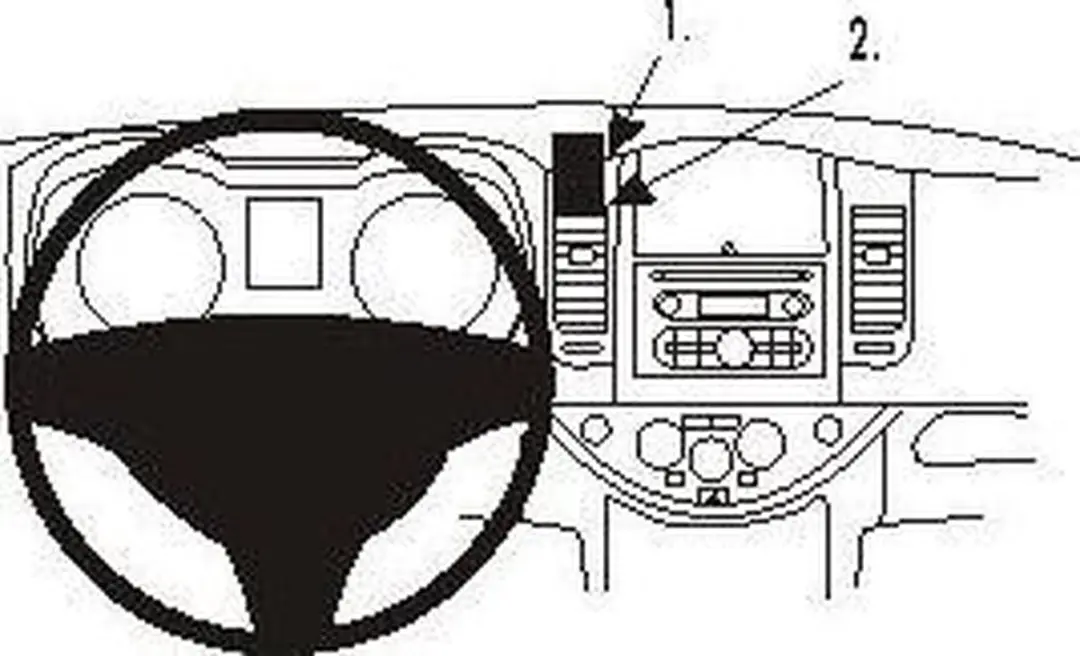 Brodit ProClip houder geschikt voor Nissan Note 2006-2012 Center mount