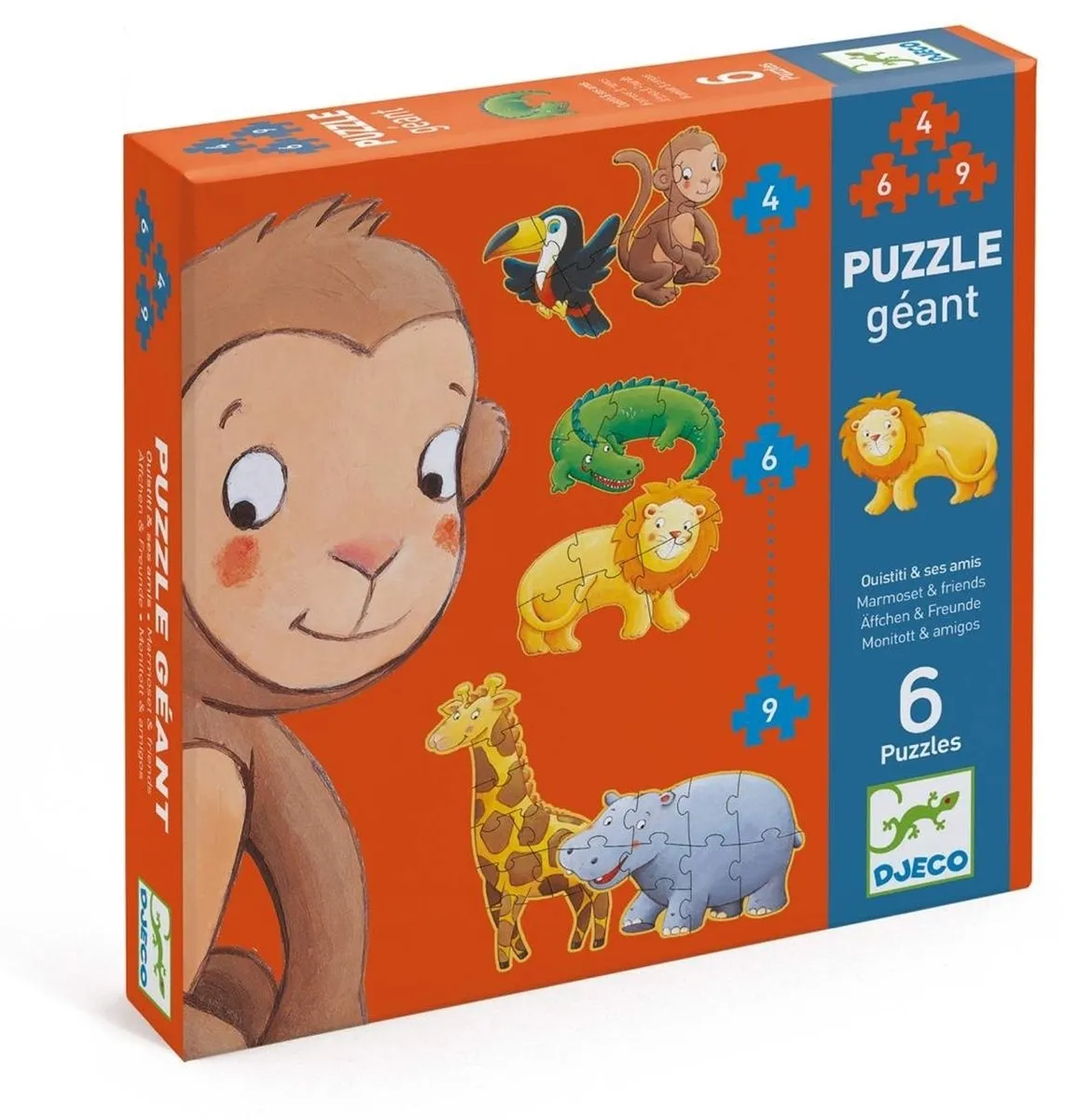 Djeco Puzzel Dieren 1000 Stuks - Educatief Speelgoed 2+ - Multicolor