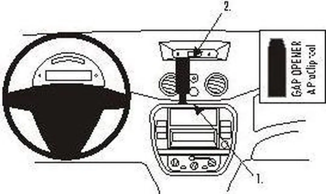 Brodit ProClip houder geschikt voor Citroën C2/ C3/ Pluriel 2006-2009 Center mount