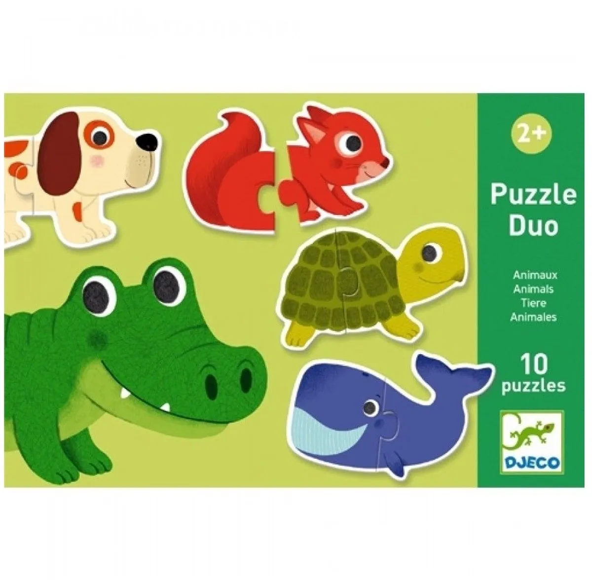 Djeco Puzzel Duo Dieren - 20 Stuks - Multicolor - afbeelding 5 van 5