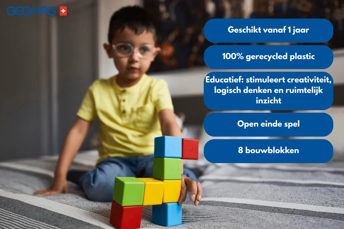 Geomag MagiCube Creatief Bouwen - 12 Stuks - Multikleur